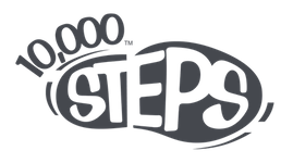 10,000 Steps logo grey