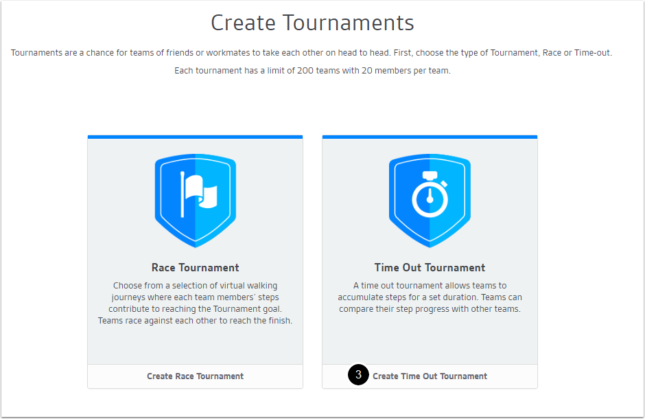 Support Create Tournament