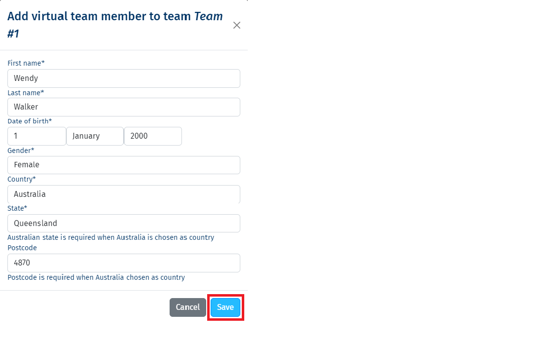 Add virtual team member