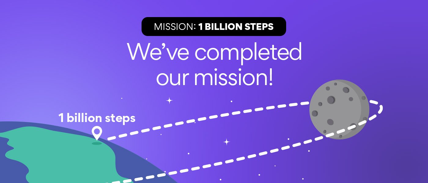 Billion Steps Challenge Earth to Moon One Billion