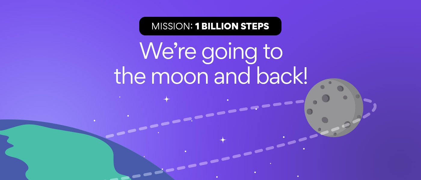 Billion Steps Challenge Earth to Moon Start