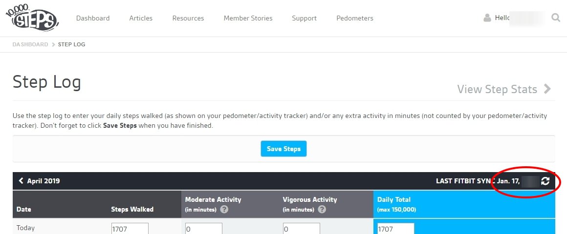 Connecting with Fitbit 10 000 Steps