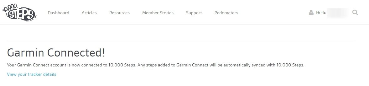 Connecting with Garmin 5