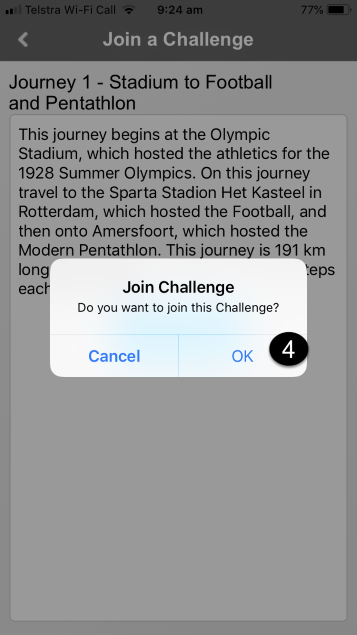 Join Challenge popup