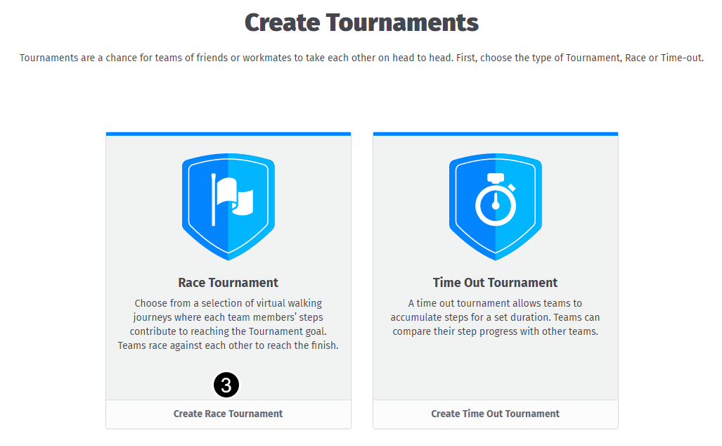 Step 3 - Create Race Tournament